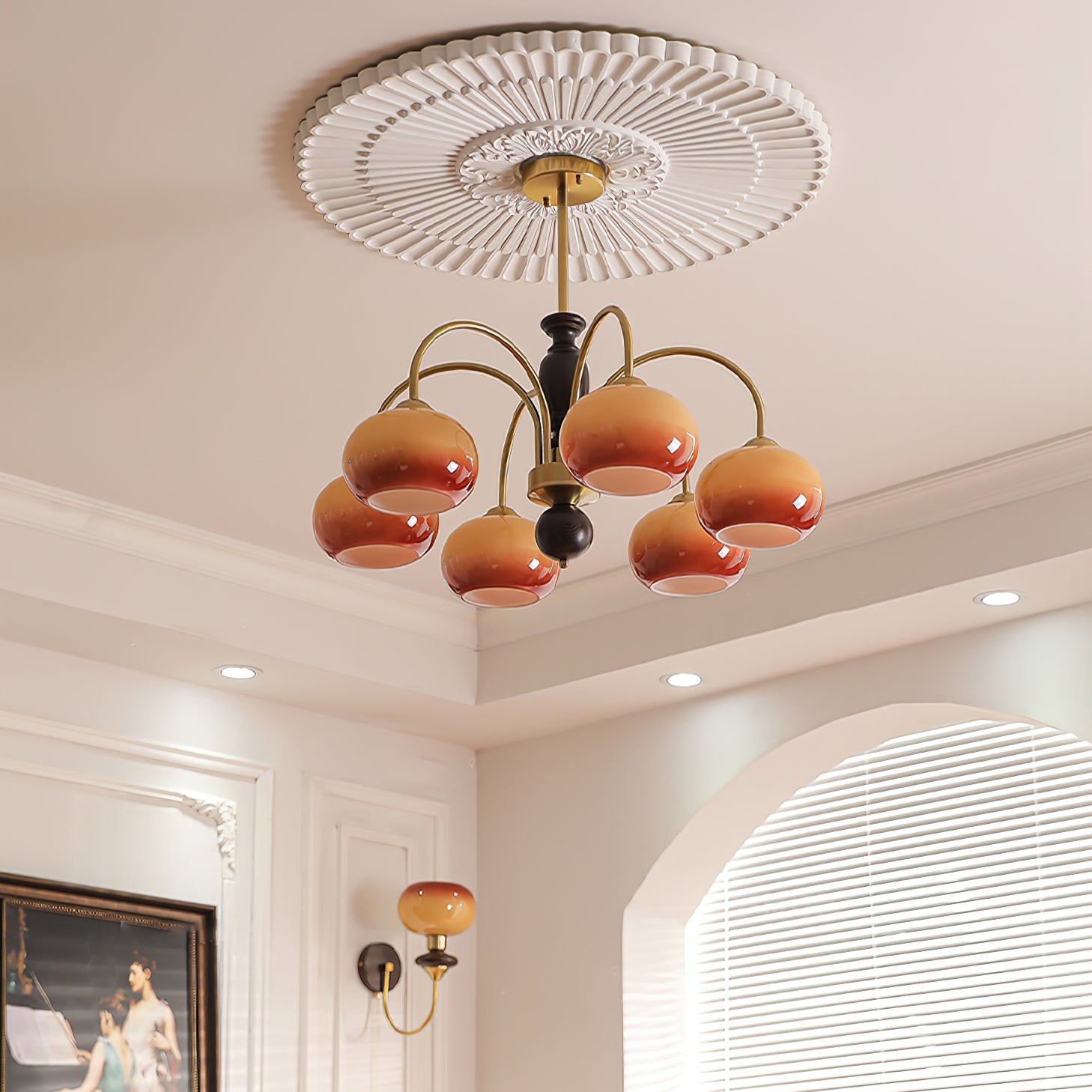 Retro Bauhaus Arch Chandelier M93