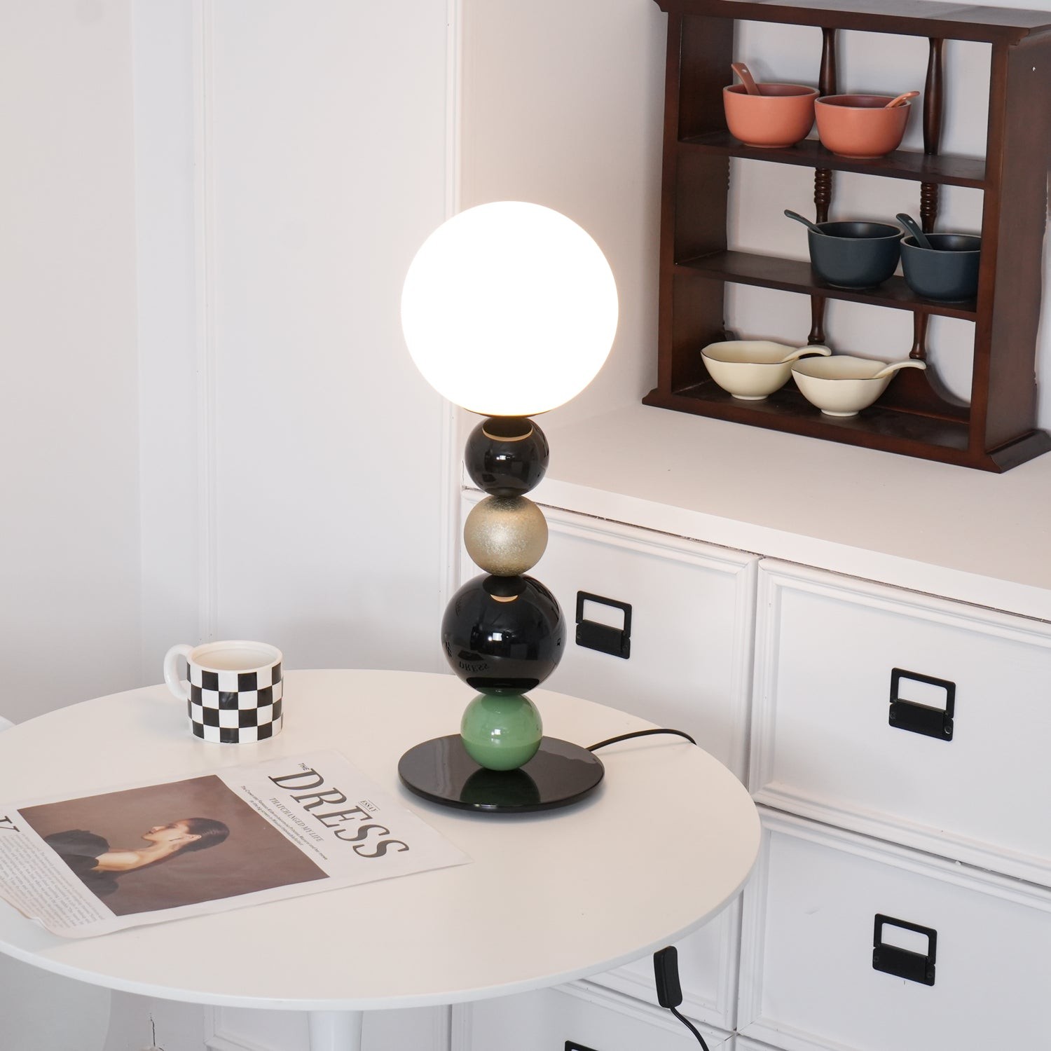 Lampa na okrągły stół w jadalni lub kuchni