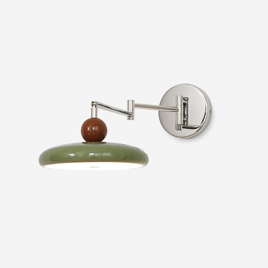 Cream Style Adjustable Swing Arm Disc Reading Wall Lamp M243