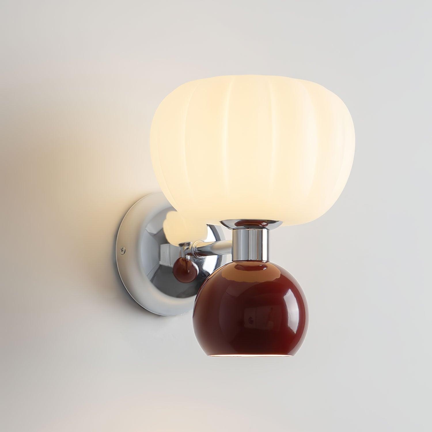 Cream Style Bedroom Bedside Pumpkin Wall Sconce M540
