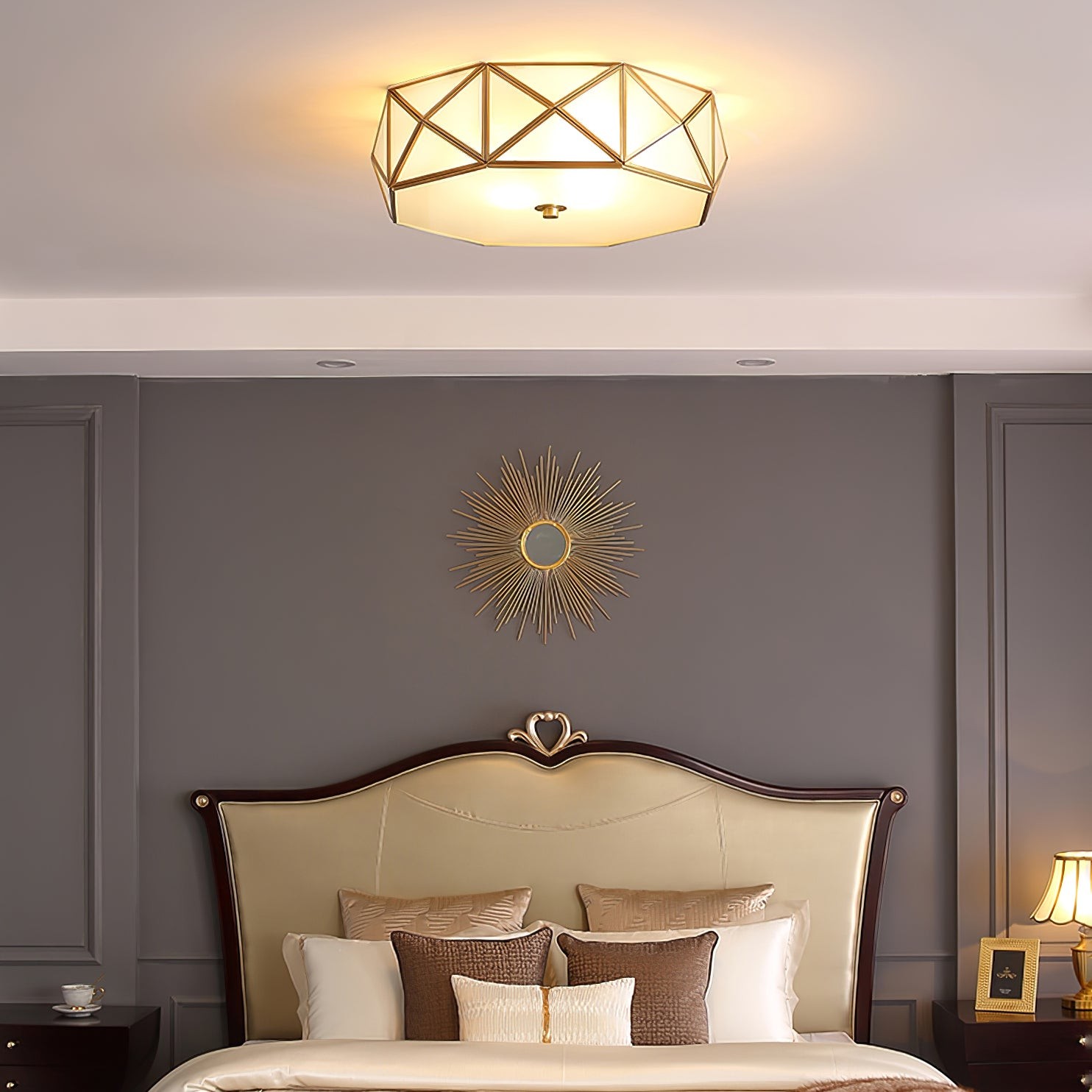 Geometric Shaped Flush Ceiling Light M556
