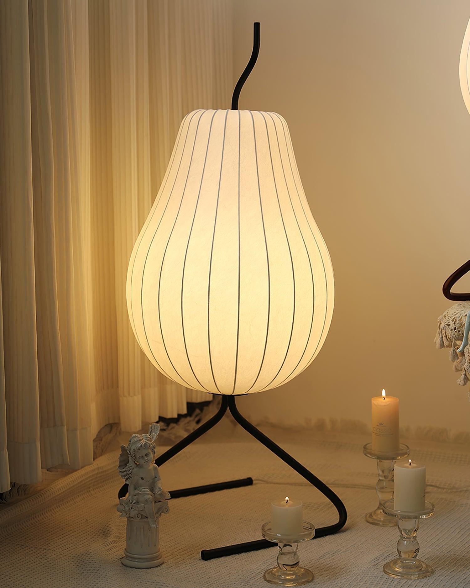 Pear-shaped Shite Floor Lamp Suitable For Living Room M35