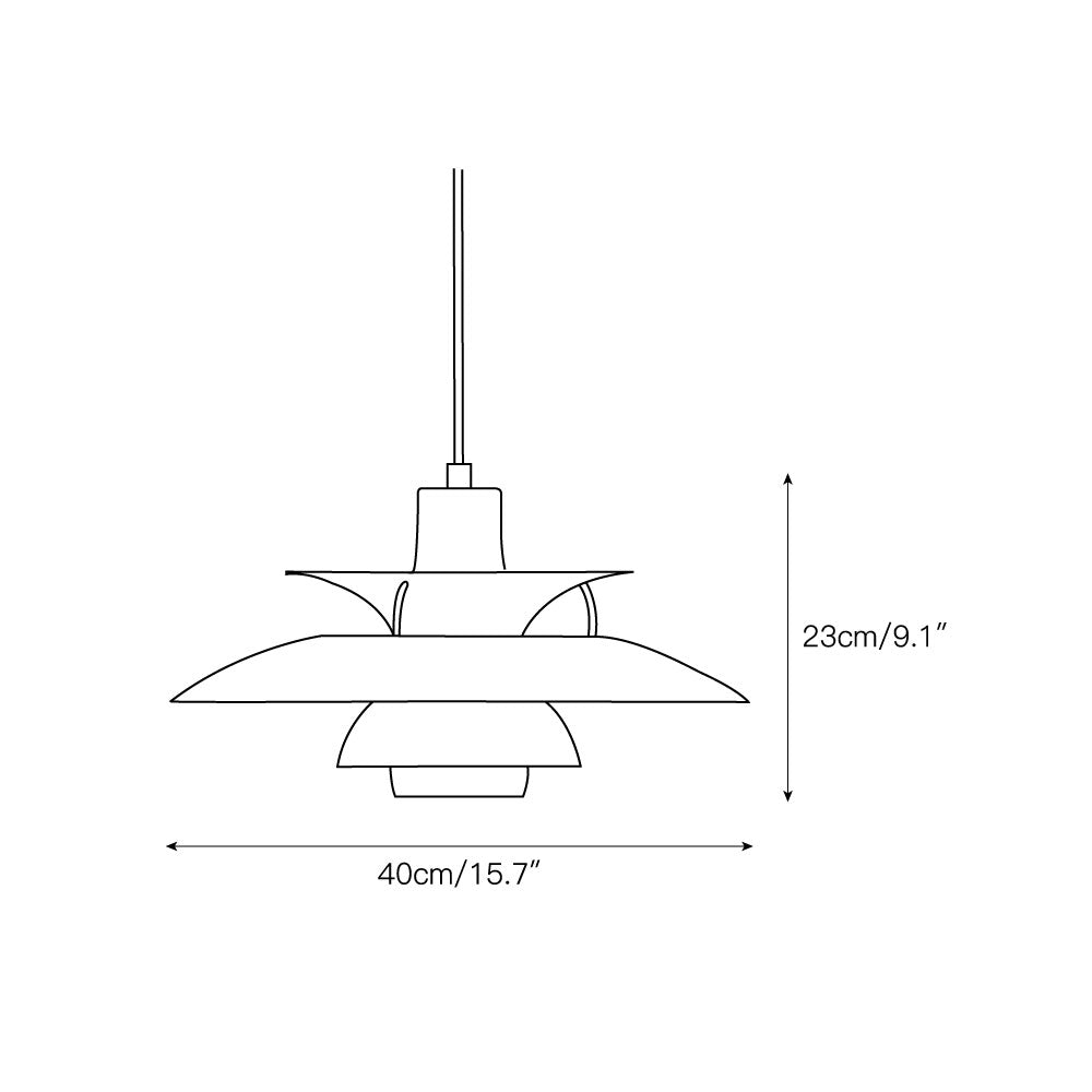 Gold Foil Layered Pendant Lamp D762