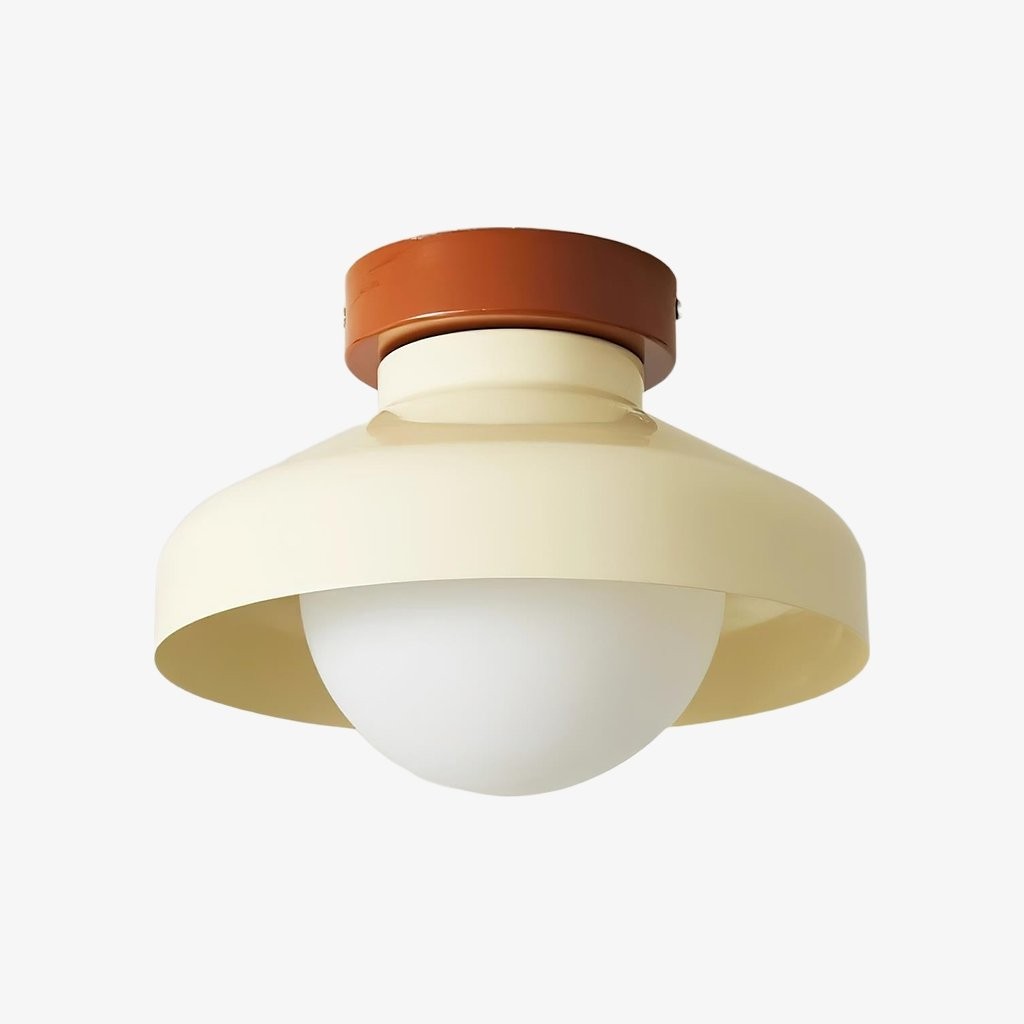 Elystra Modern Ceiling Light Minimalist Glass Shade Metal Fixture for Living Room Kitchen Hallway T522