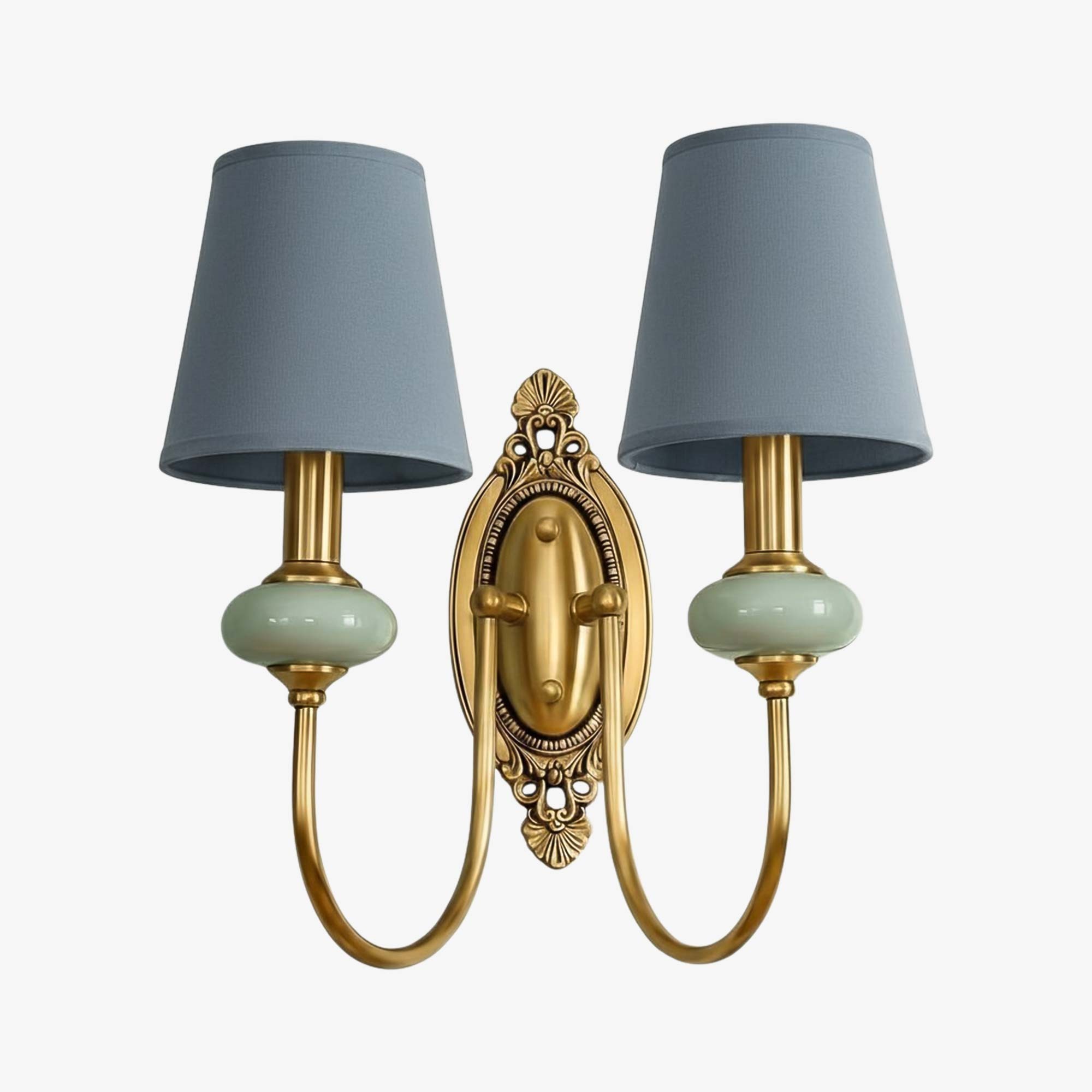 Elaris Elegant Fabric Copper Wall Sconce – Luxury European Style T447