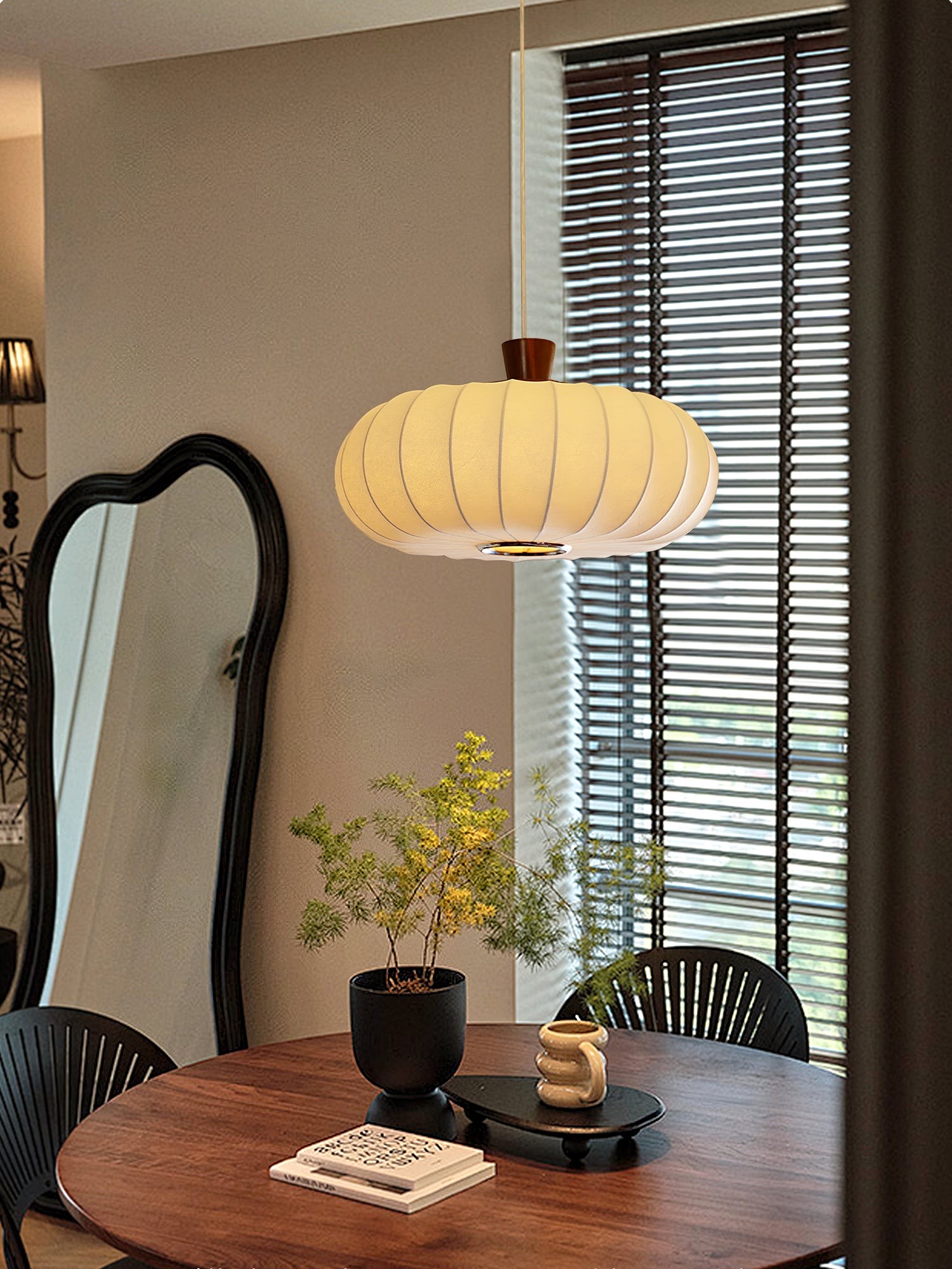 Classic Silk Lantern Pendant Light M514