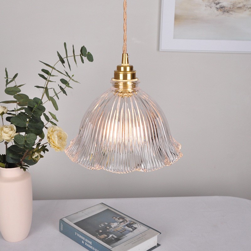 Nordic Retro Flower Glass Pendant Lamp S44