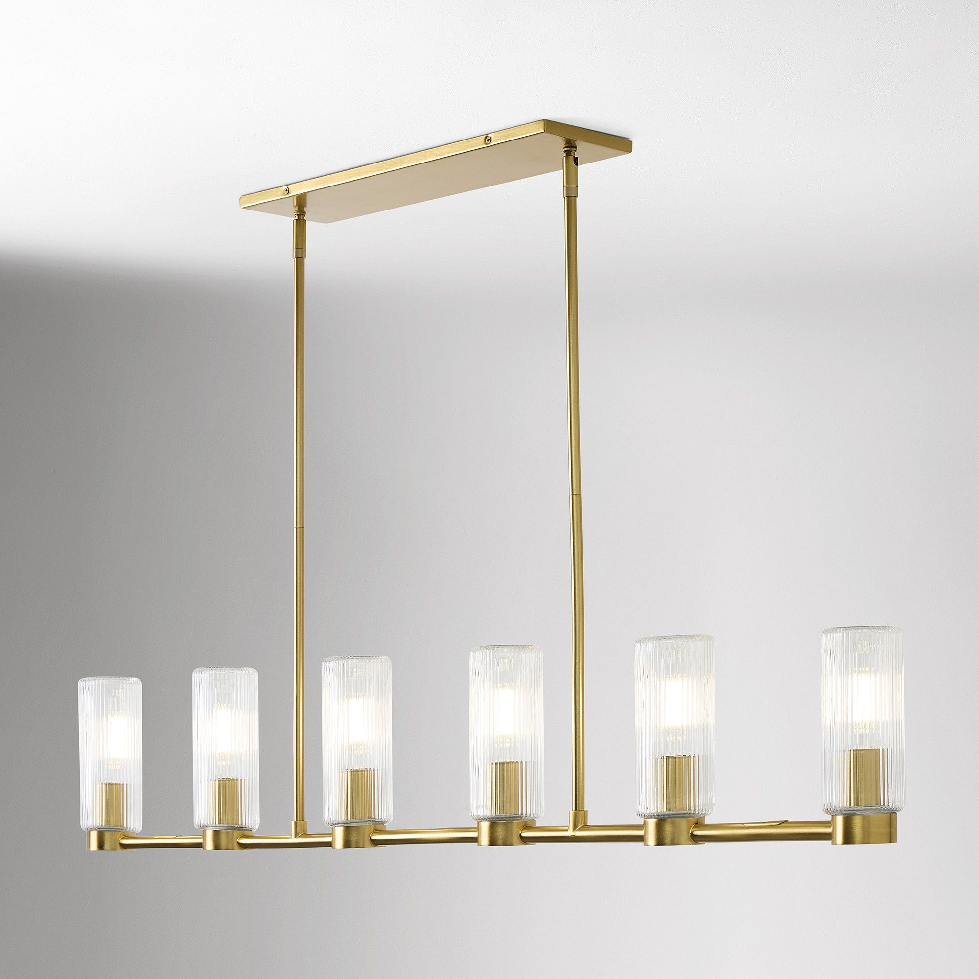 Rivora Fluted Glass Chandelier – Elegant Ribbed Lasting Design T094