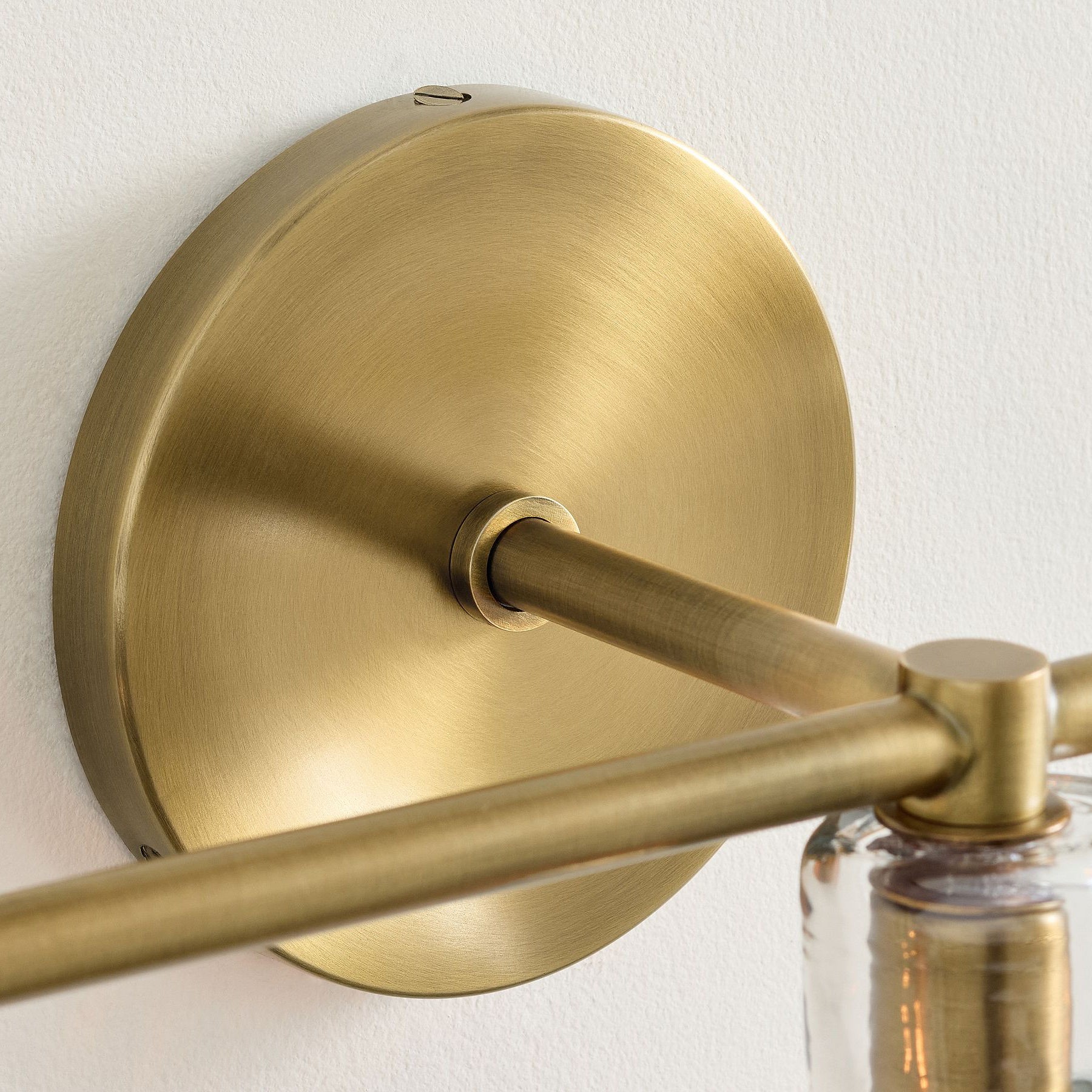 Glavira Recycled Glass Double Sconce - Indoor Brass Wall Lighting T049
