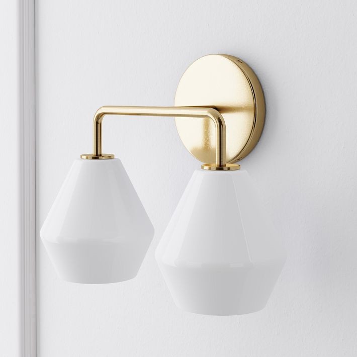 Merin Multi Head Dressing Table Wall Lamp - Metal And Glass Sculptural Lamp T186