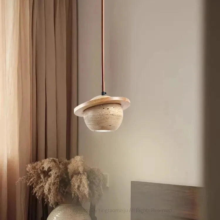 Travertine Planet Pendant Light D927
