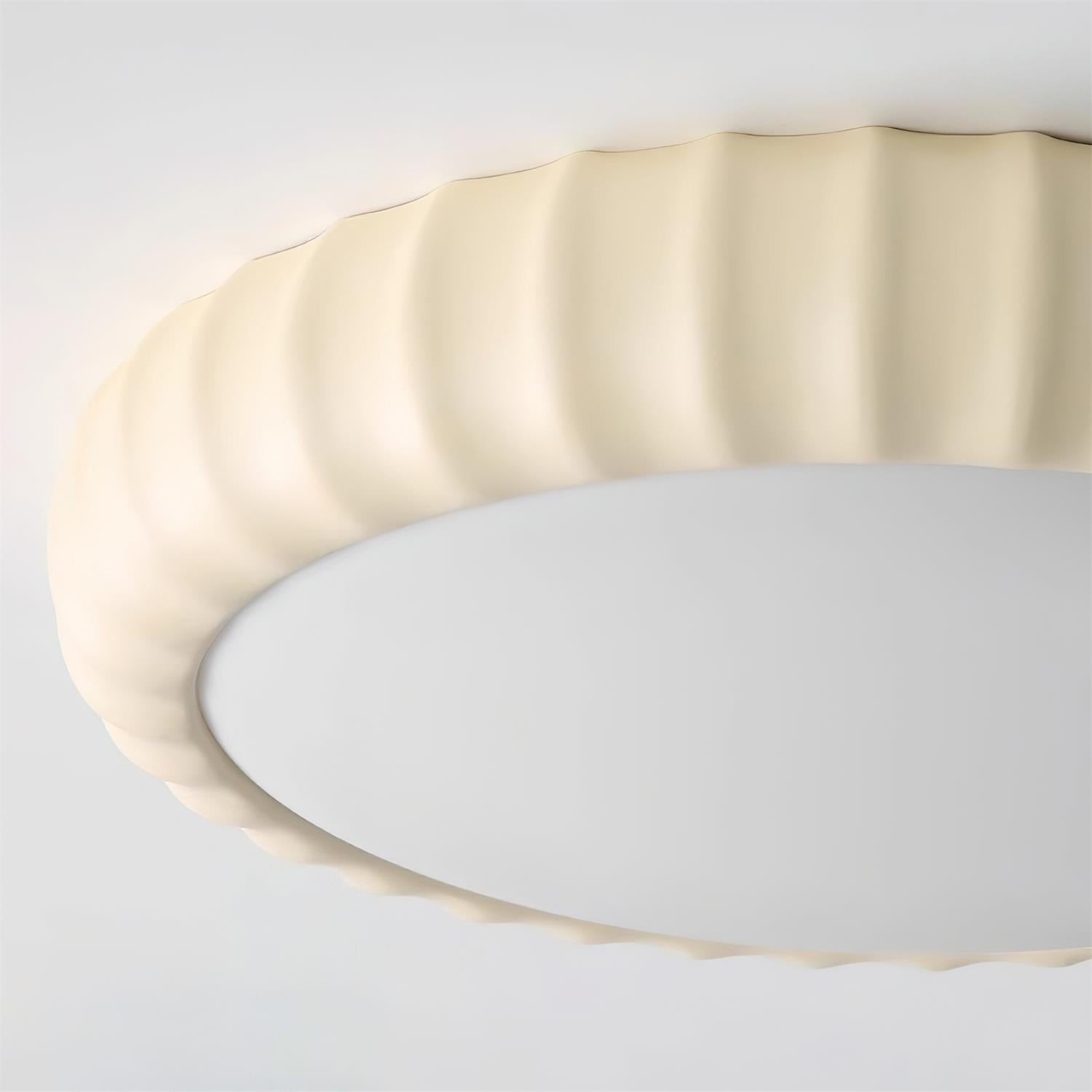 Simple Cream Style Wave Round Ceiling Light M247