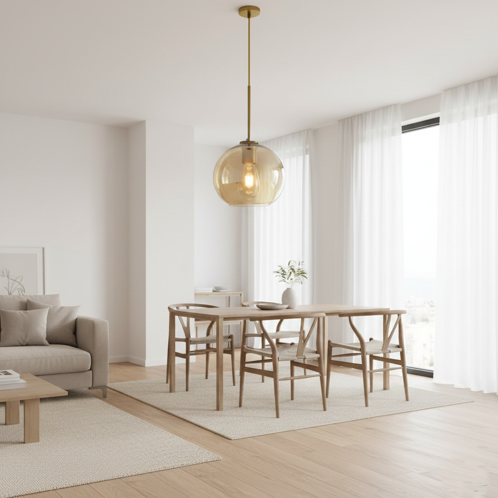 Solara Nordic Spherical Glass Pendant Light D943