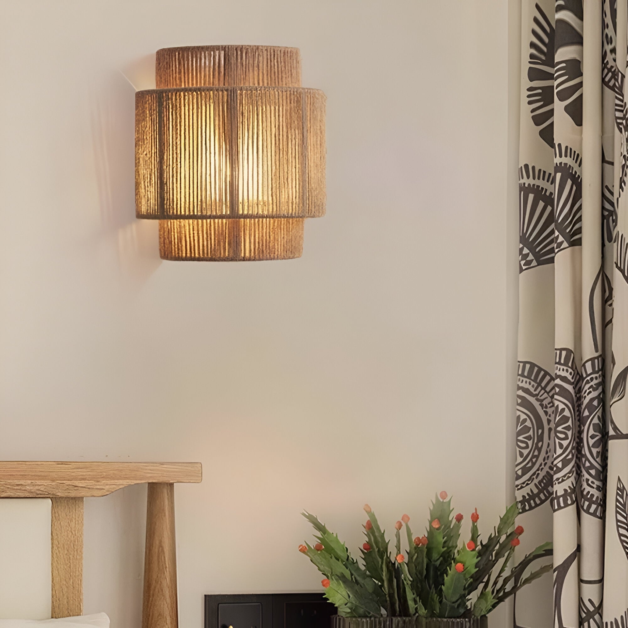 Bohemian Vintage Hand Woven LED Wall Light D794