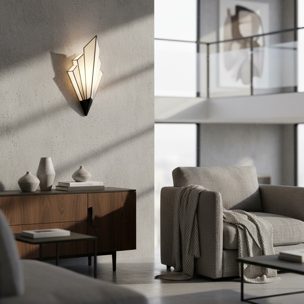 Kelsar Wall Light Featuring Hand-Cut Glass and Elegant Art Deco Design for Indoor Accent Lighting T645