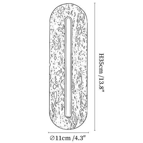 Schemat wymiarowy kinkietu Aerin Lumaslot D384