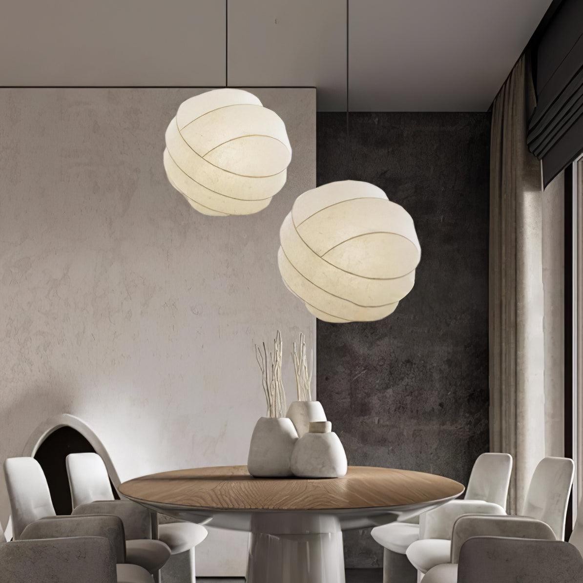 Wabi-Sabi Style Fiber Cocoon Pendant Lamp M505