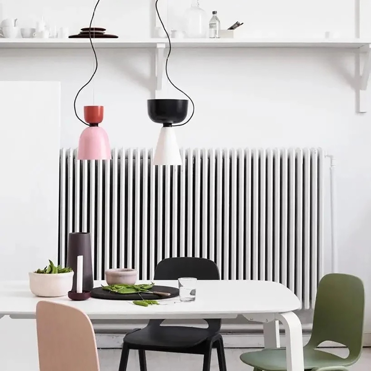 Sleek Alphabeta Pendant lamp in Vibrant Colors for Living Room S45