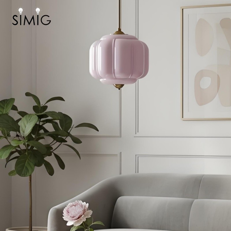 Vintage Cream Glass Pendant Light – Eloise Retro Chandelier S195