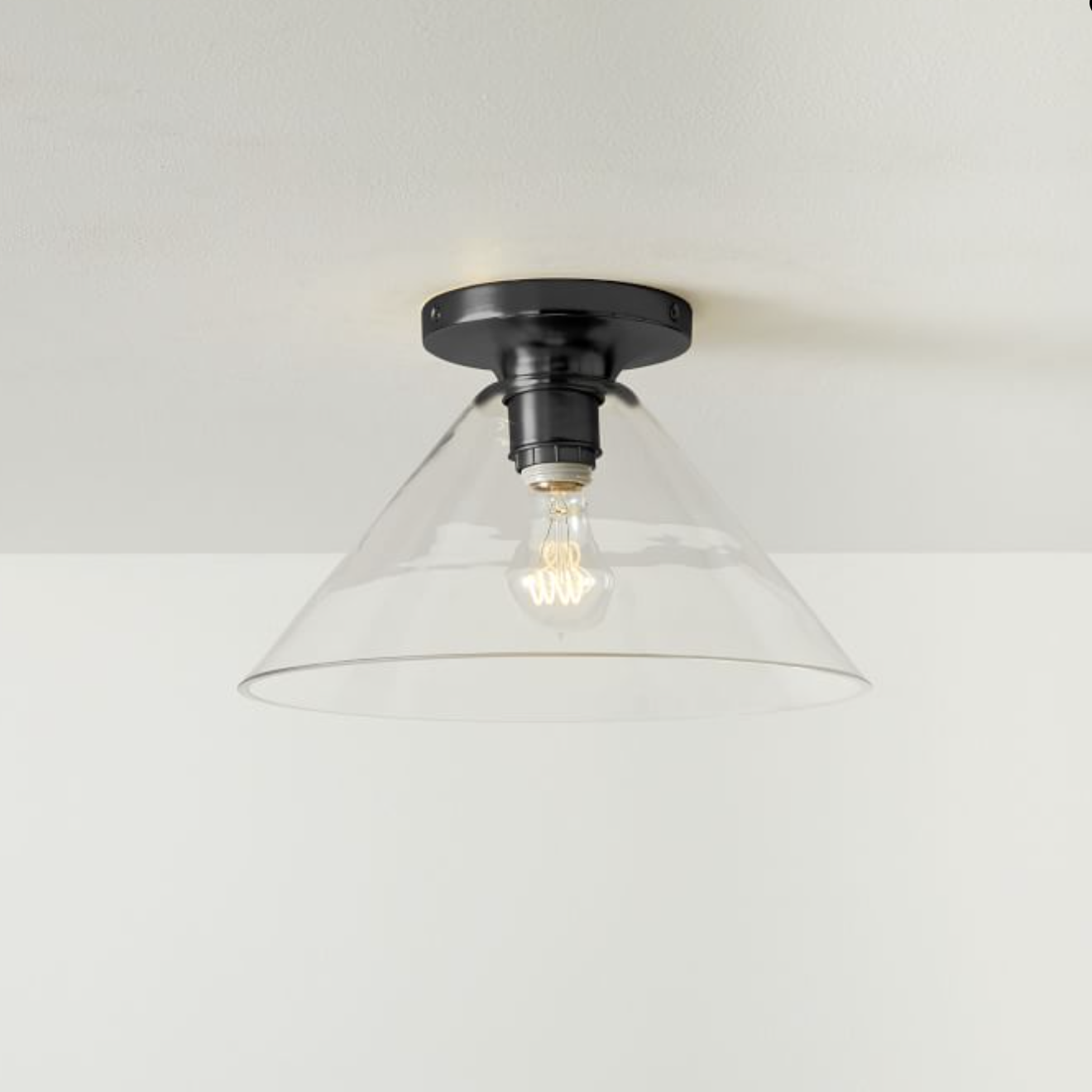Conica Cone Flush Mount – Glass Ceiling Light for Modern Spaces T233