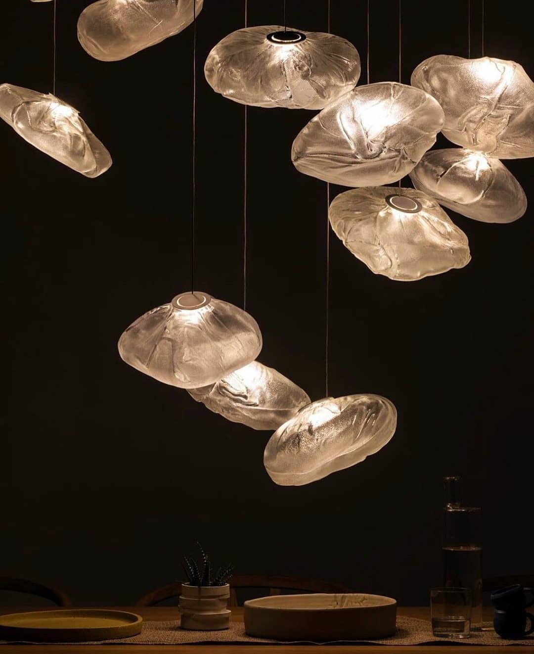 Multi-Head Irregular Glass Bubble Chandelier M180
