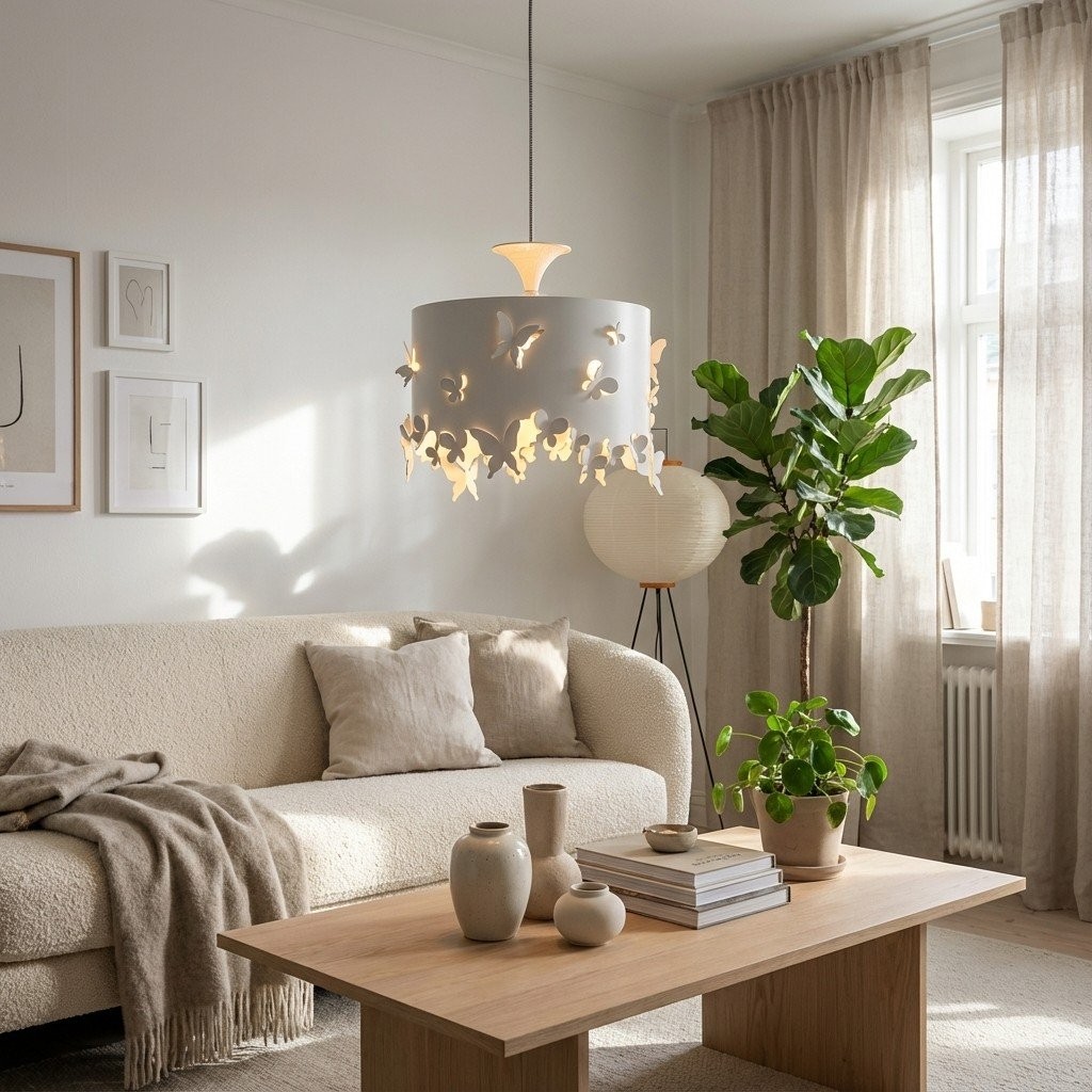 Alaria Design Pendant Lamp - Artistic Pendant Light with Ambient Shadow for Living Room T507