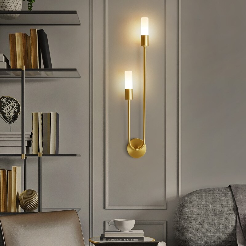 Modern Copper U-Shape Luster LED Wall Lamp M138