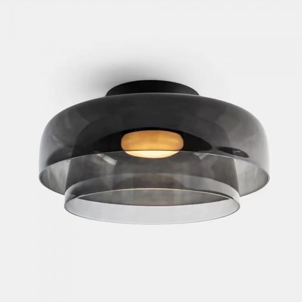 Nordic Morandi Glass Bowl Shaped Ceiling Lamp S144