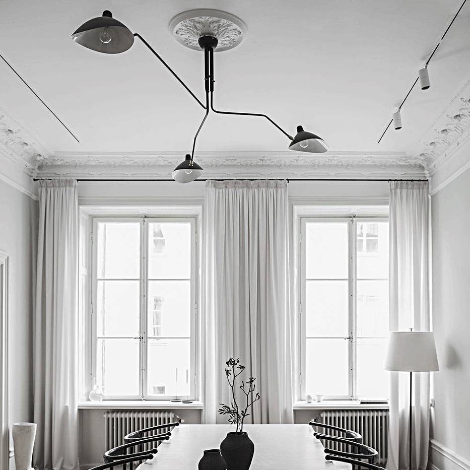 Industrial Adjustable Multi Arm Ceiling Light S17