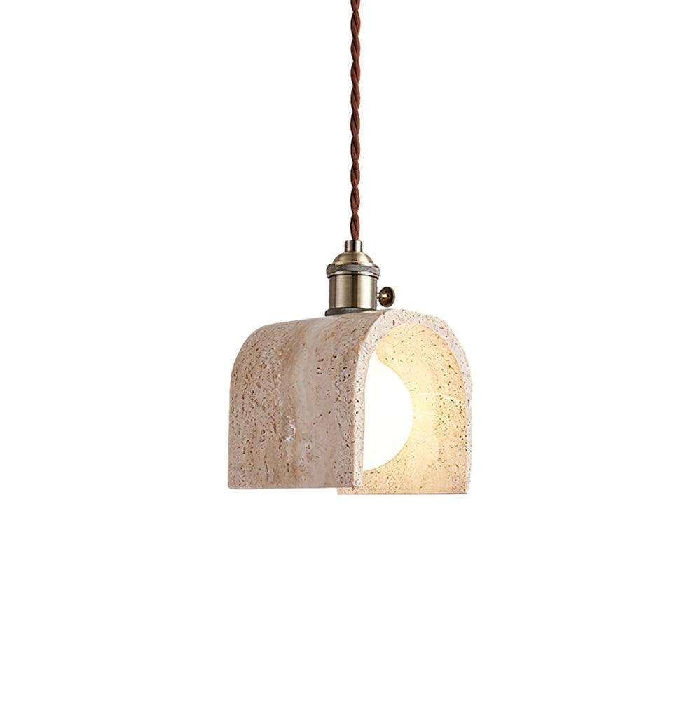 Alagusmo Minimalist Travertine Pendant Light D892