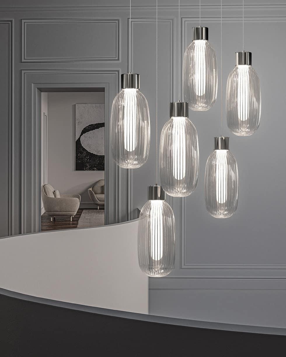 Nordic Striped Lantern Pendant Lamp M469