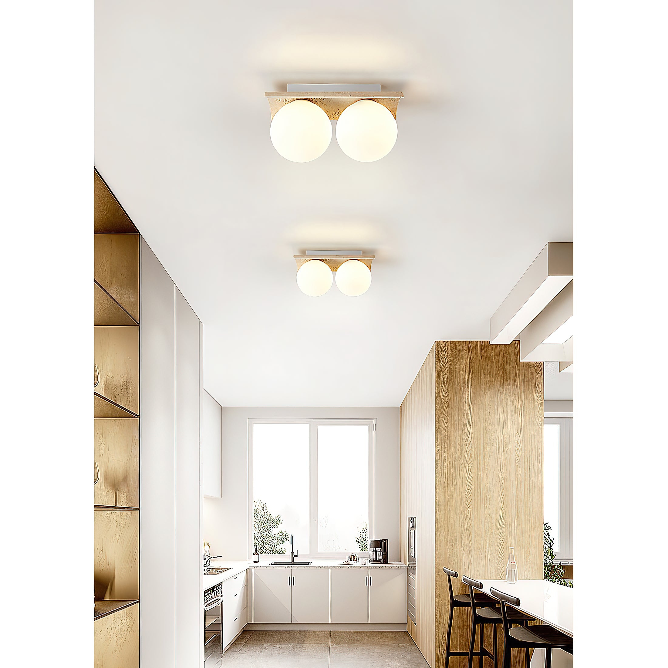 Bianca Globe Ceiling Lamp D689
