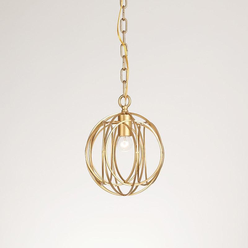 Hollow Metal Line Retro Pendant Light M42