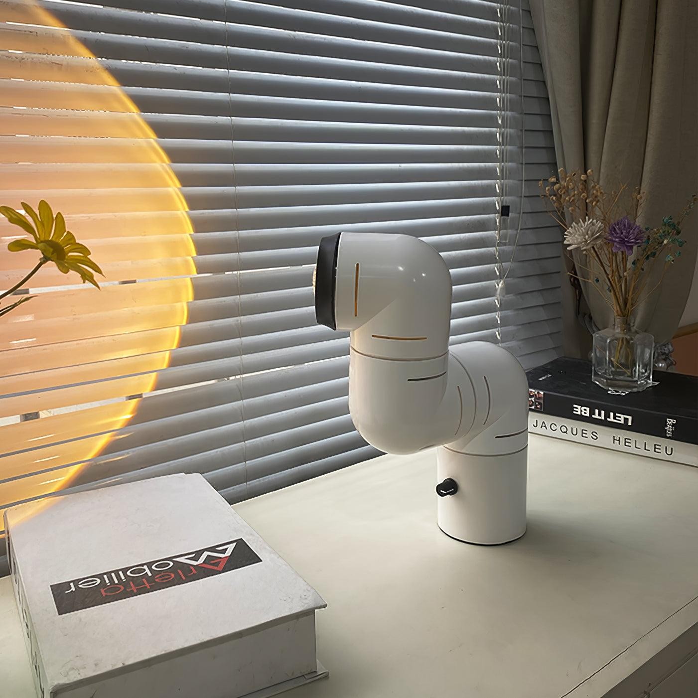 Red Tubular Table Lamp Suitable For Bedroom M20