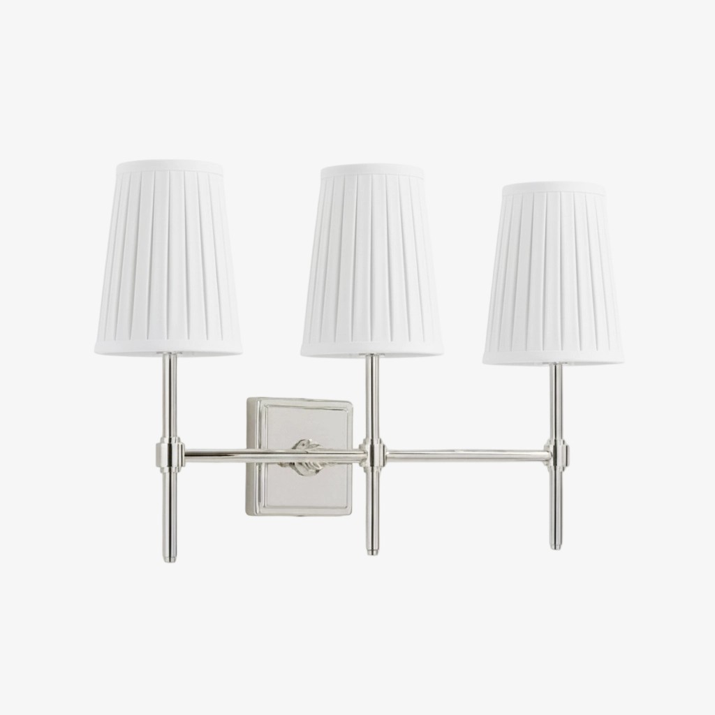 Derlina White Linen Shades Wall Lamp – Retro Metal Multi-Head Lighting Fixture T273