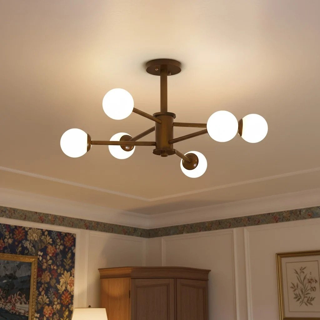 Orrise Molecular Design Ceiling Lamp - Artistic Branch Lighting Chandelier for Home Spaces T526