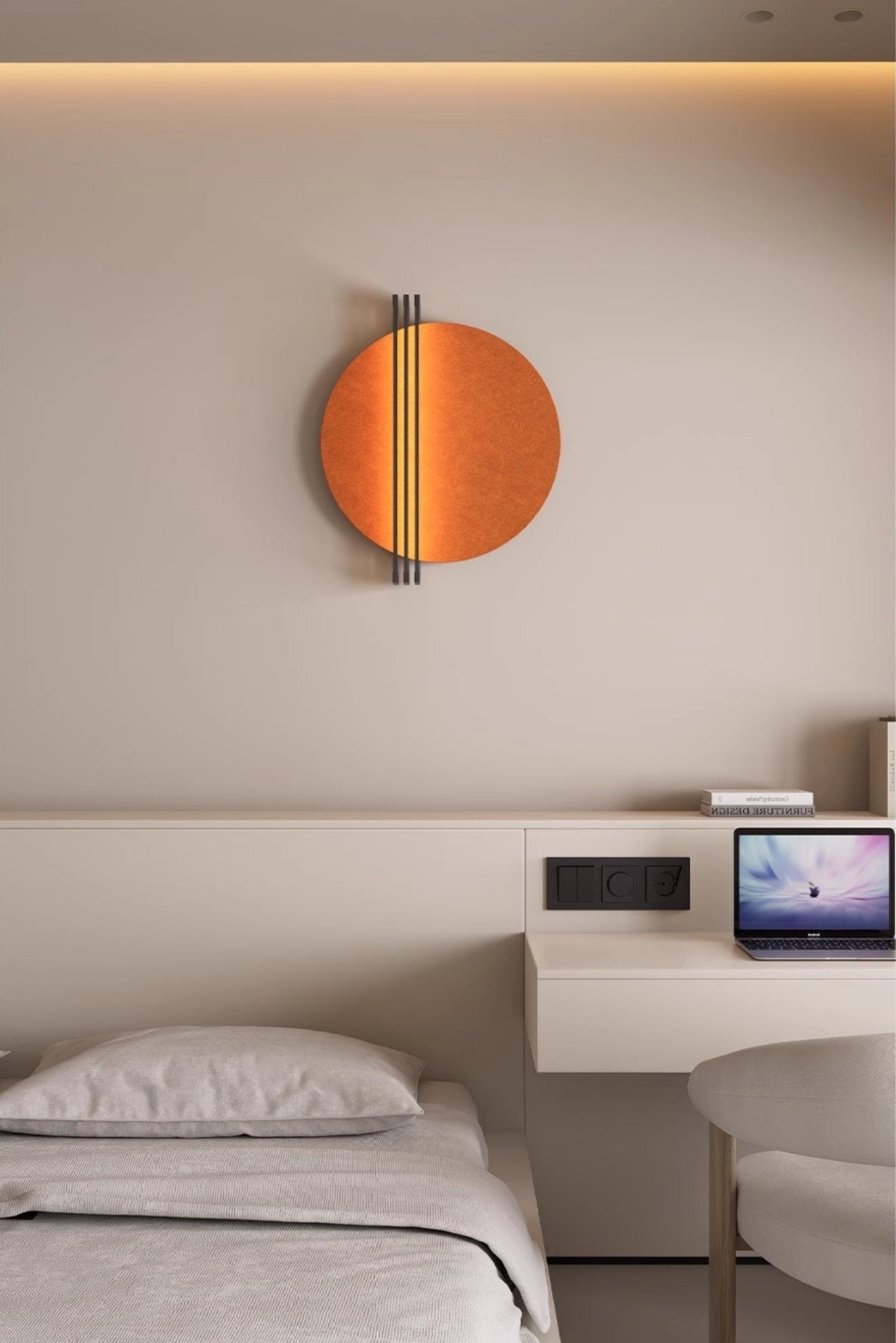 Abstract Sunrise Felt Wall Sconce D381