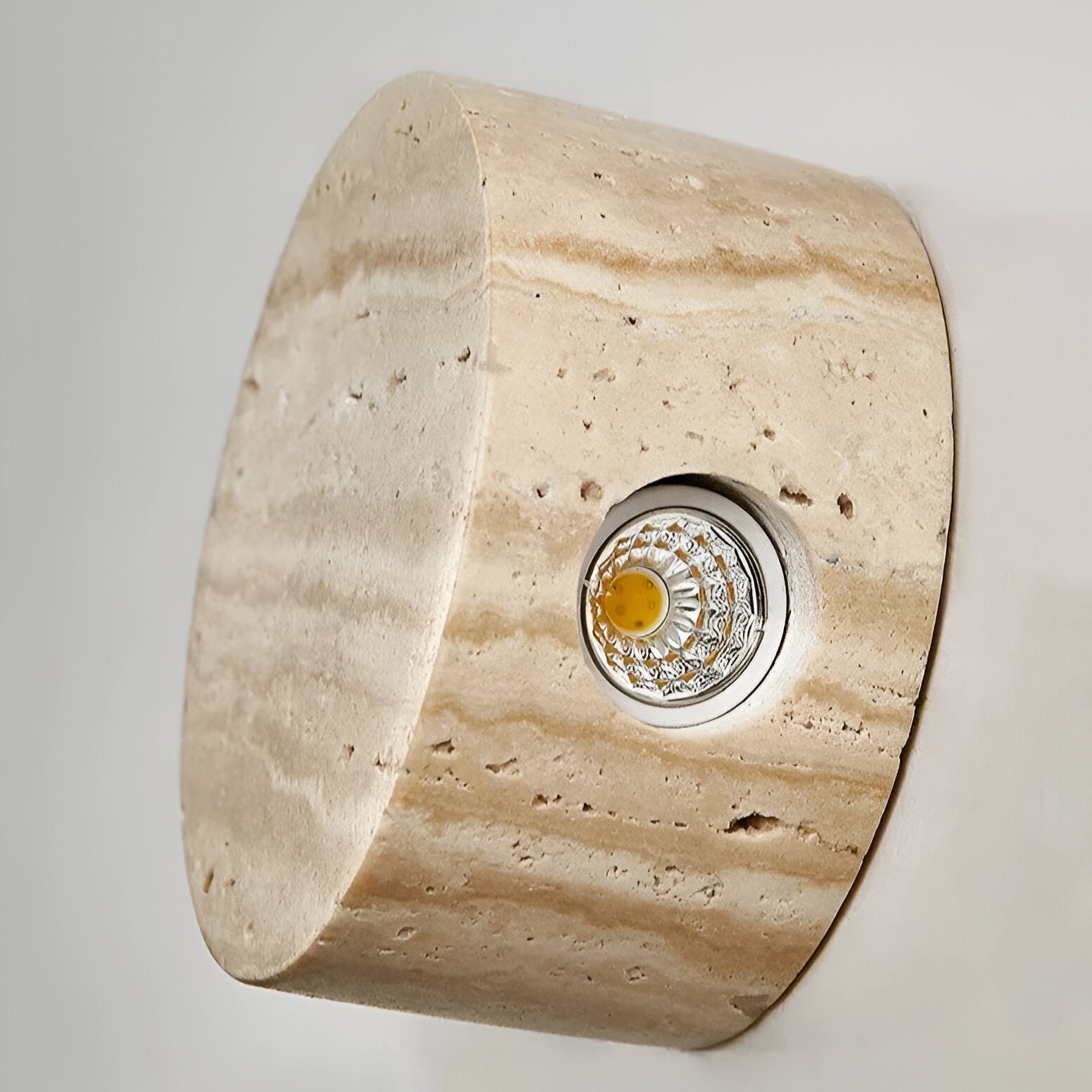 Japanese Wabi Sabi Natural Travertine Stone Wall Light D878