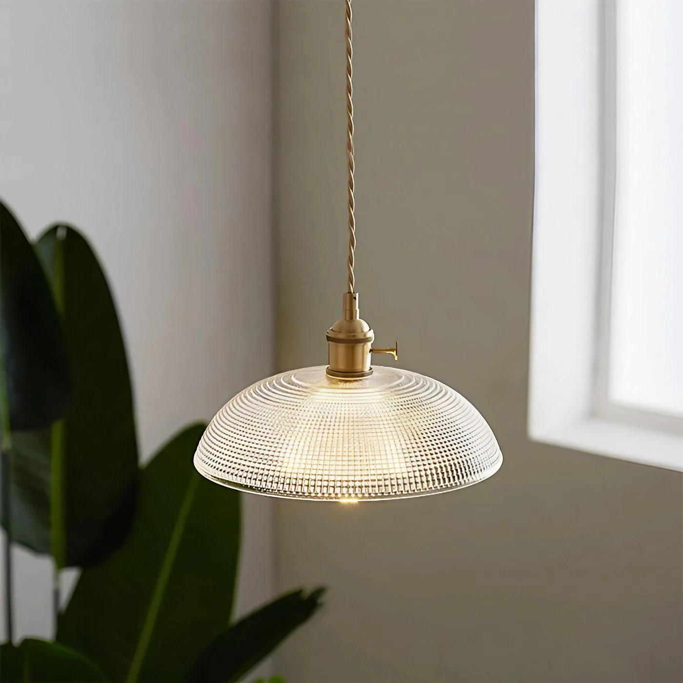 Velaris Vintage Copper Bowl Glass Pendant Light S96