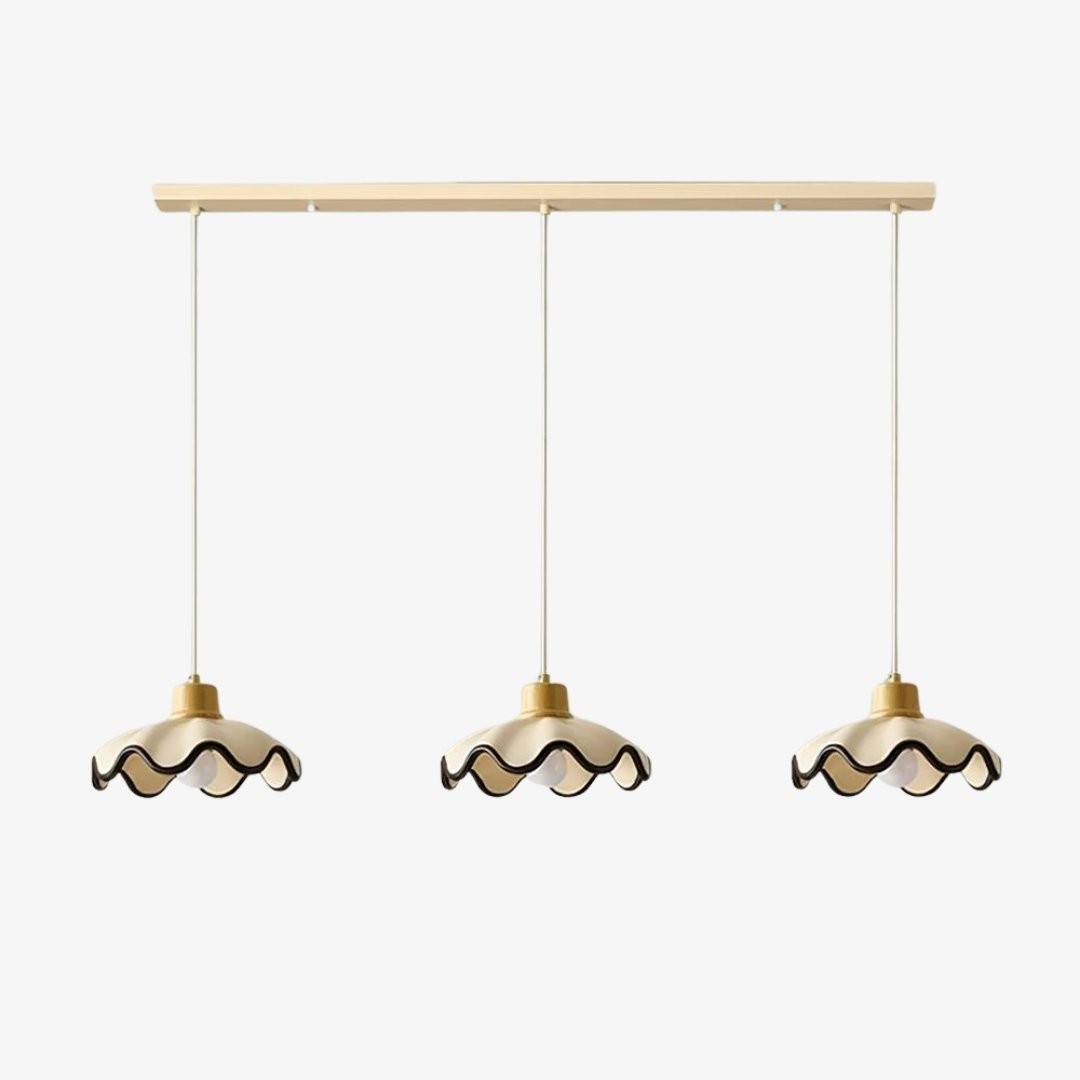 Moliro Scalloped Pendant Light - Modern Wavy Lighting for Dining Room T515