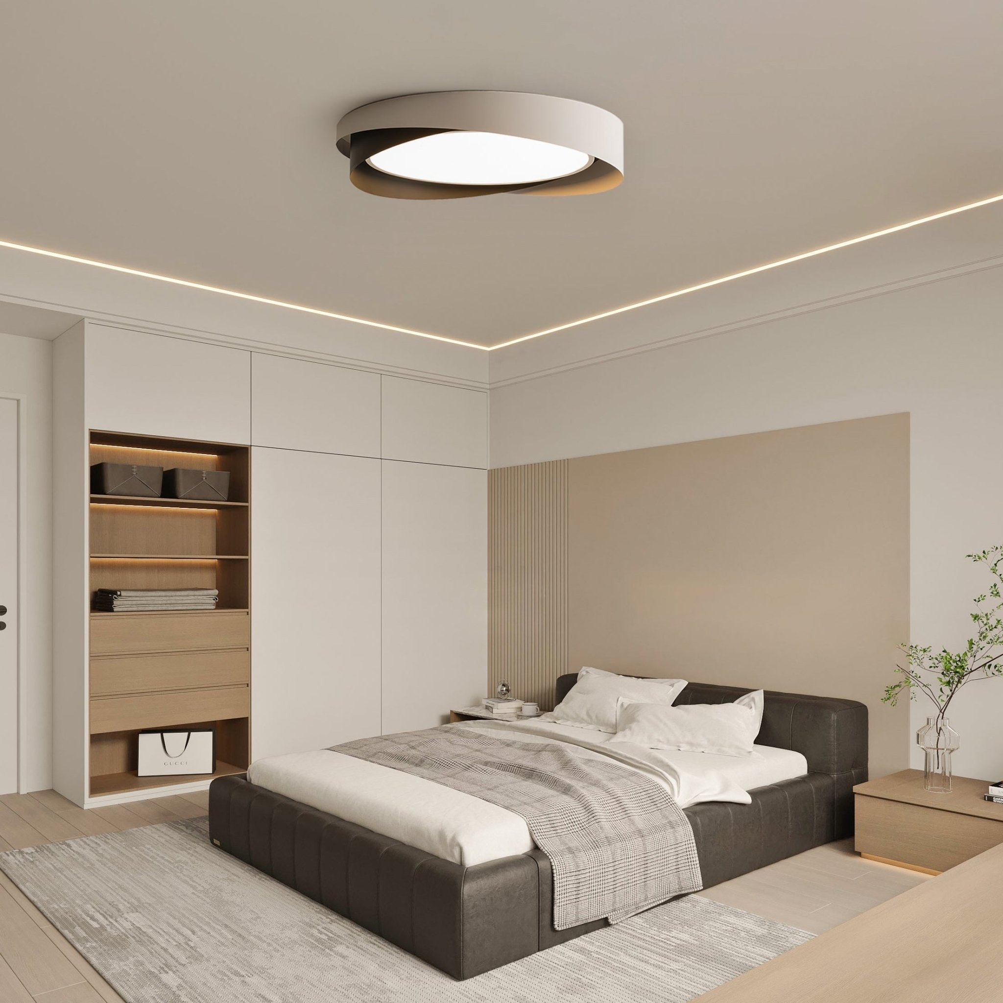 Nordic Style Modern Minimalist Wave Pattern Ceiling Lamp M528