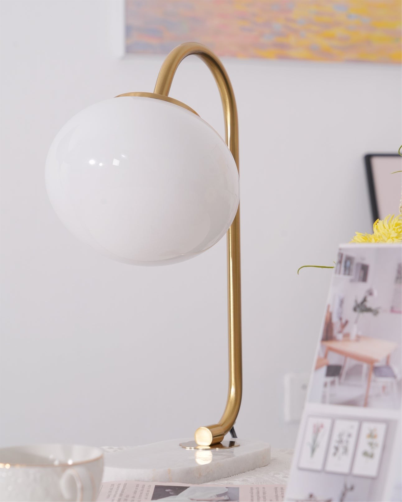 Nordic Mushroom Glass Bedside Table Lamp M335