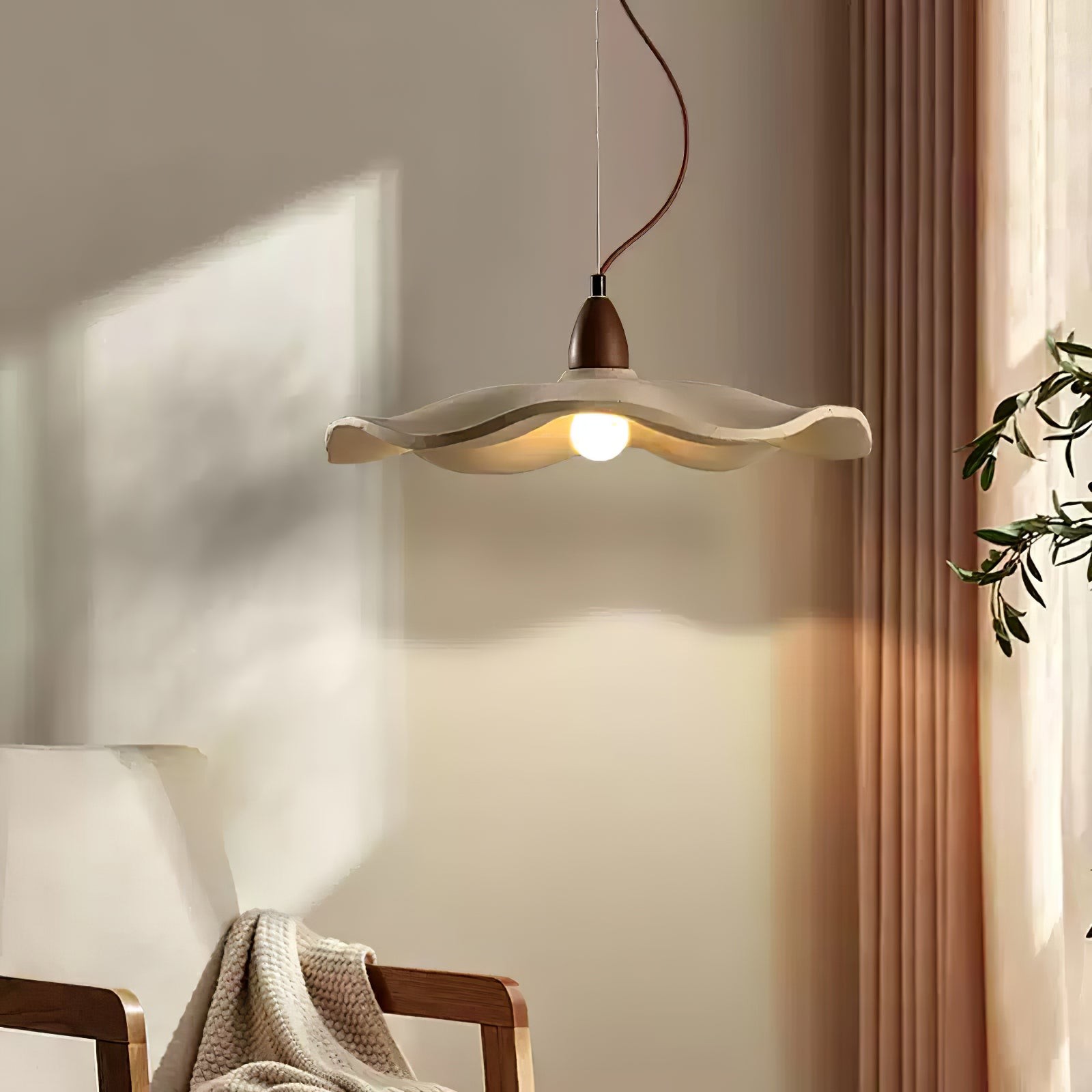 Japanese Wabi-Sabi Style Cement Wave Pendant Lamp M80