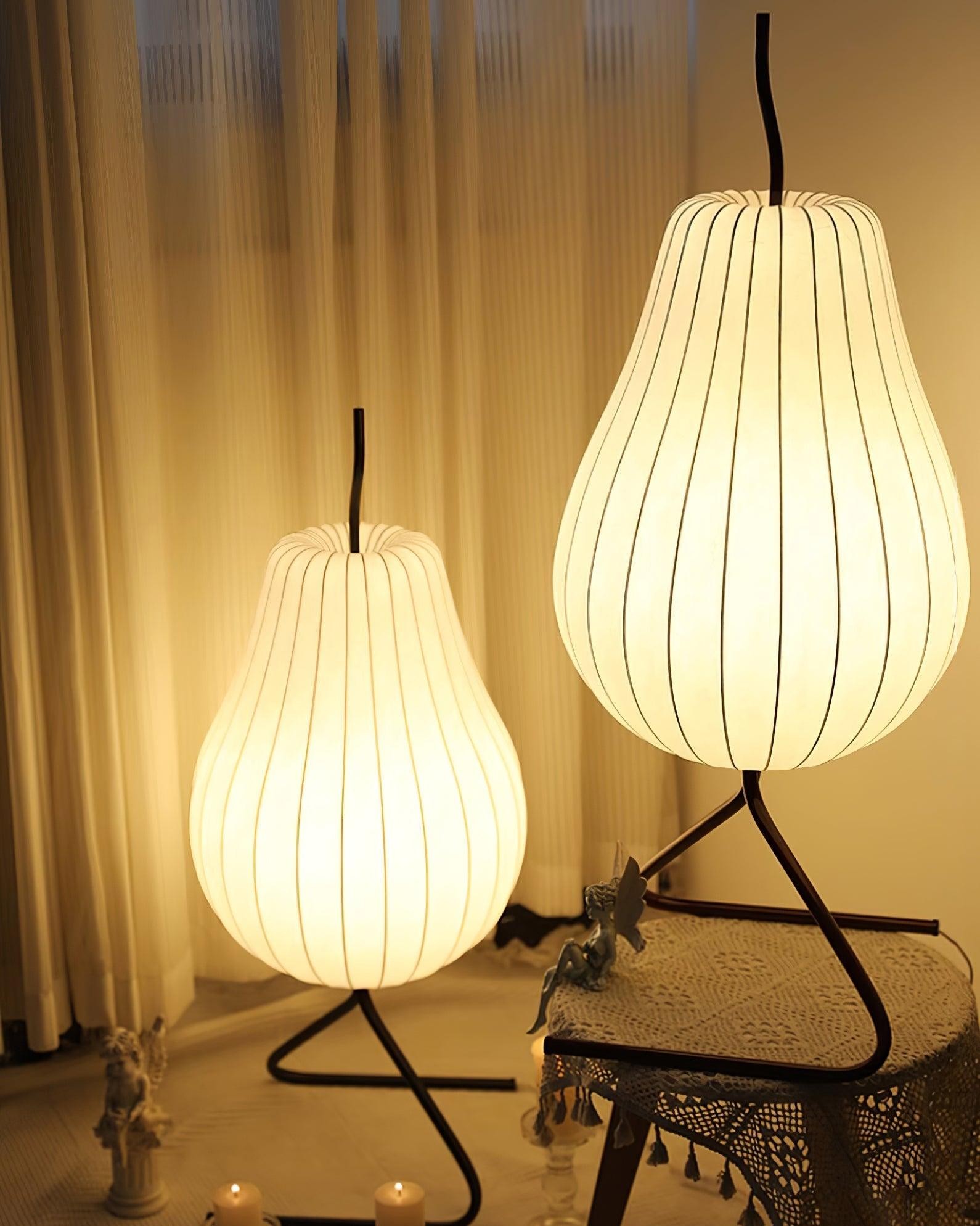Pear-shaped Shite Floor Lamp Suitable For Living Room M35