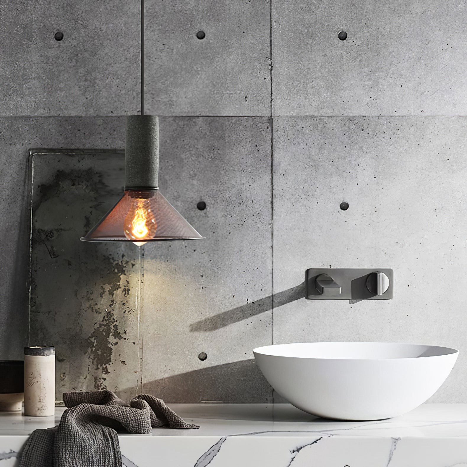 Cement Mesh Pendant Light M81