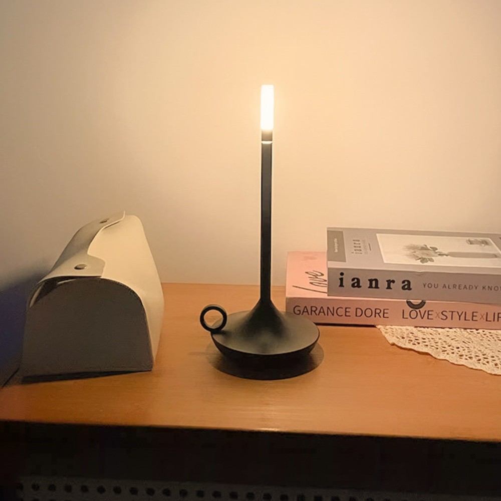 Metal Candle Touch Dimmable Rechargeable Table Lamp S183