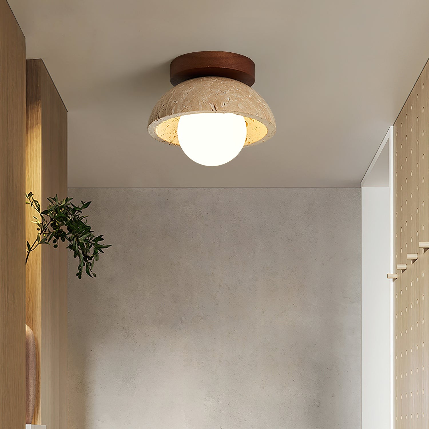 Wabi-Sabi Style Travertine Ceiling Light M221