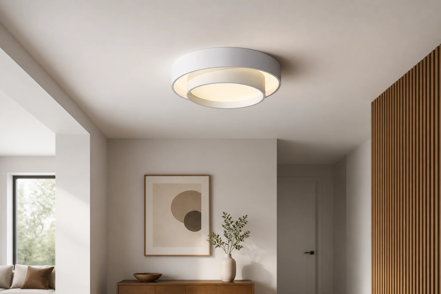 Centric 5700 LED-taklampe i et livsstilsrom
