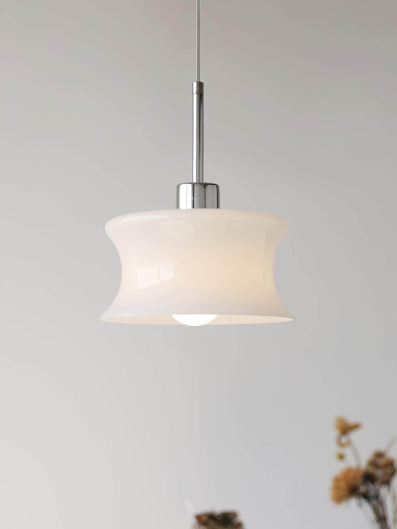 French Vintage Glass Window Pendant Lamp M496