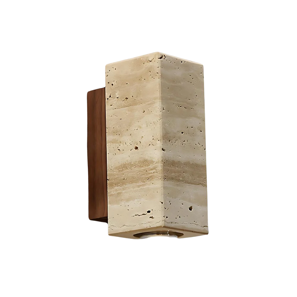 Wabi-Sabi Aura Travertine Wall Light D798